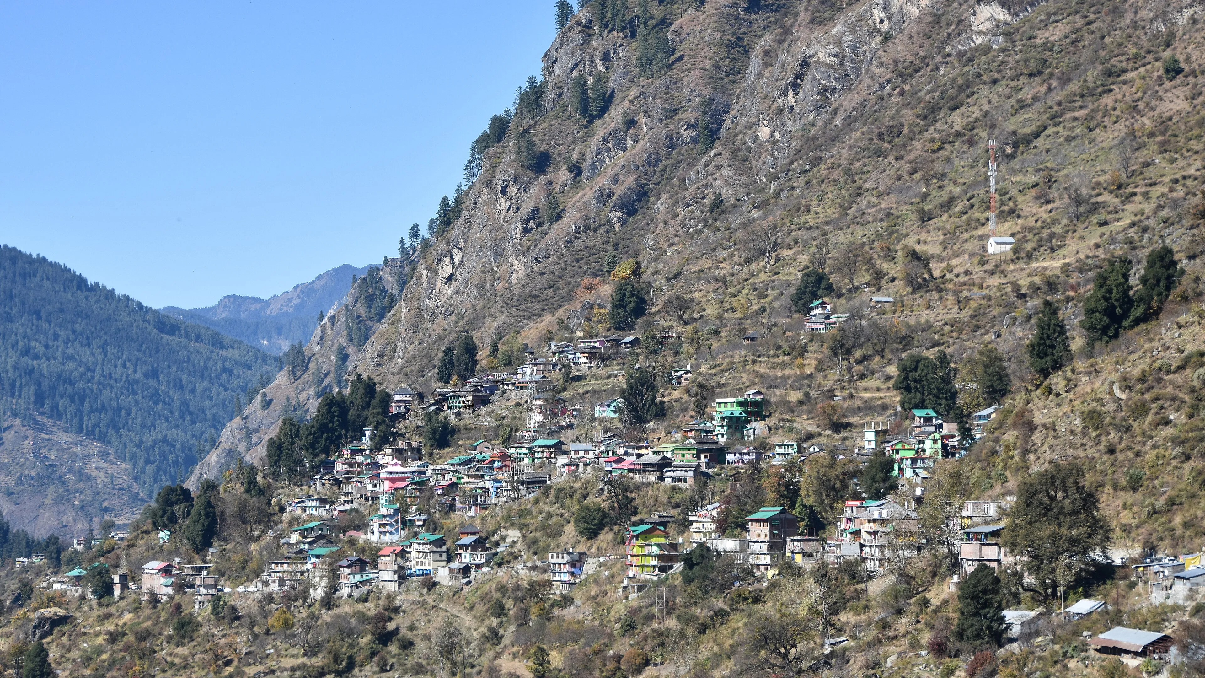 Himalayan valley at golden hour
