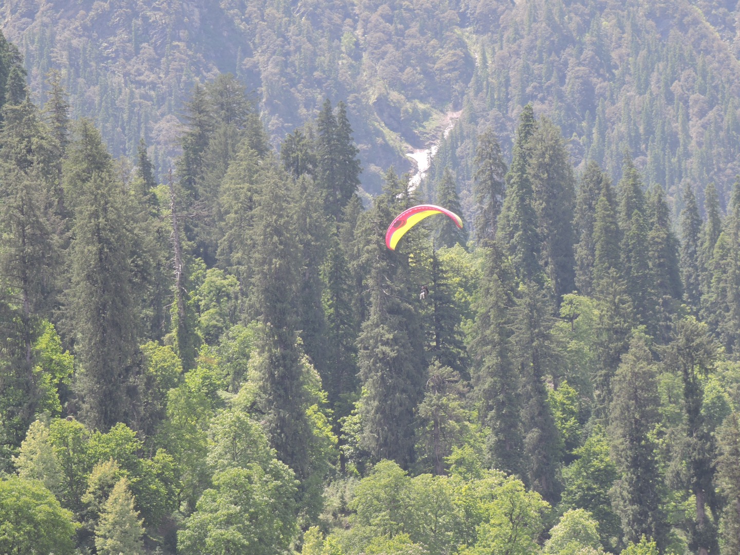 Paragliding over Solang Valley