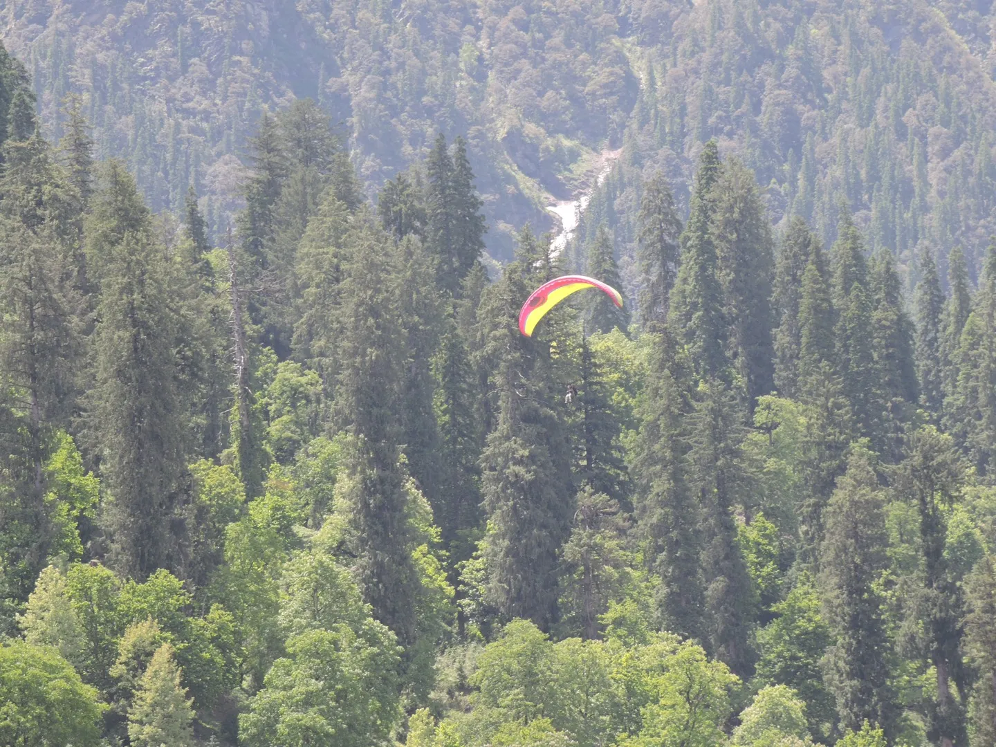 Snow-capped Himalayan peaks above Manali, Himachal Pradesh